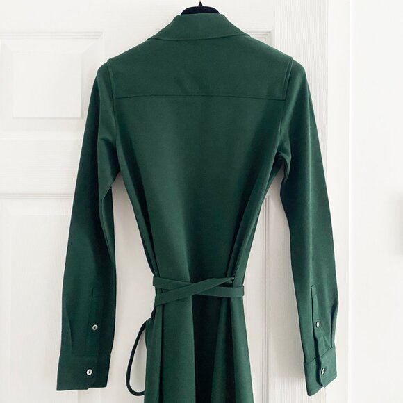 Lacoste Stretch Mini Piqué Wrap Polo Dress in Green, size 36 (fits size 2/4) - Picture 11 of 12